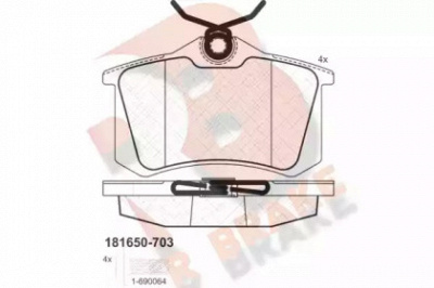 R BRAKE rb1650703 -  Комплект тормозных колодок, дисковый тормоз
